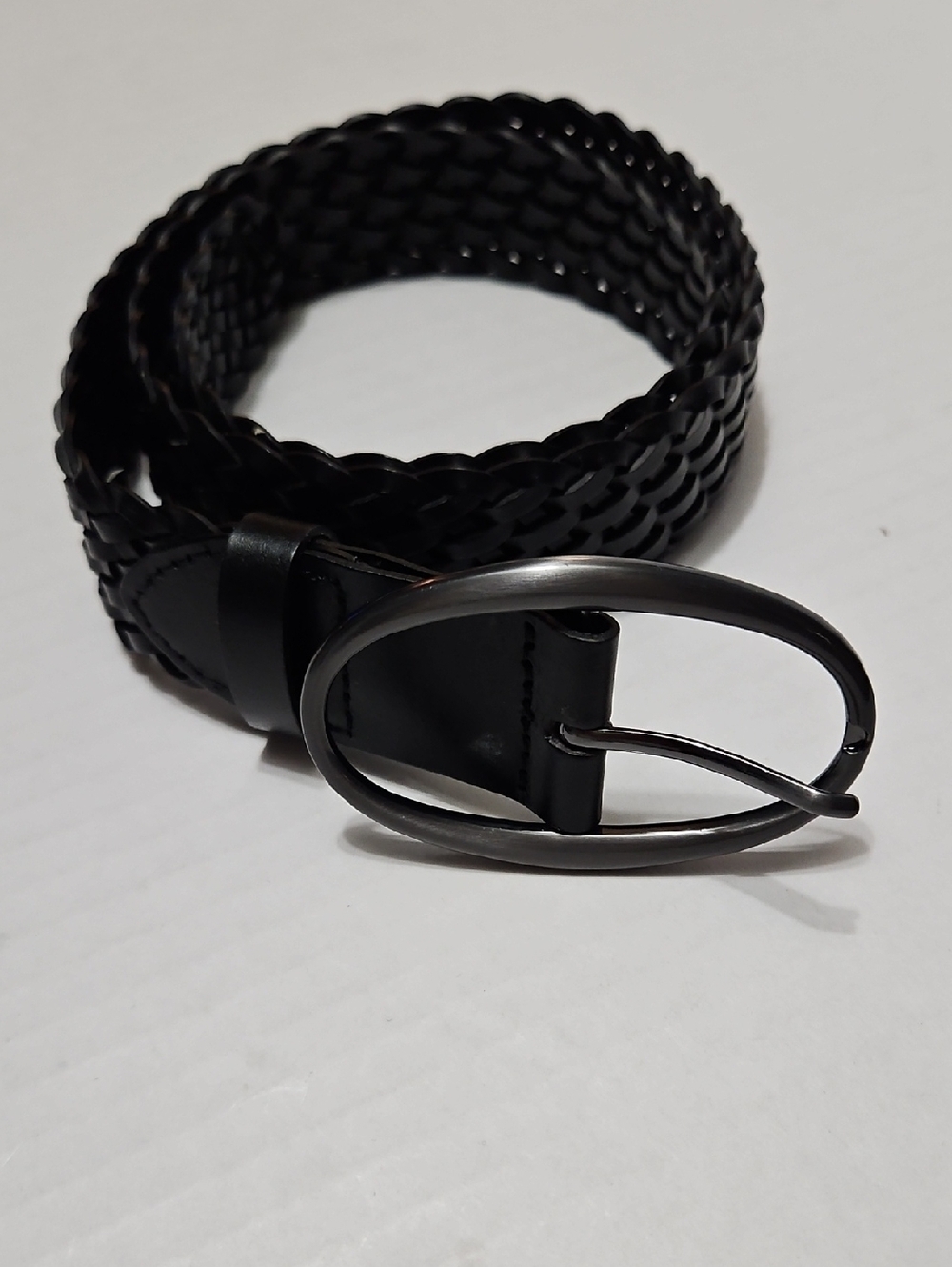 Gap Black Wide Woven Lightweight Belt With Large Buckle Size S